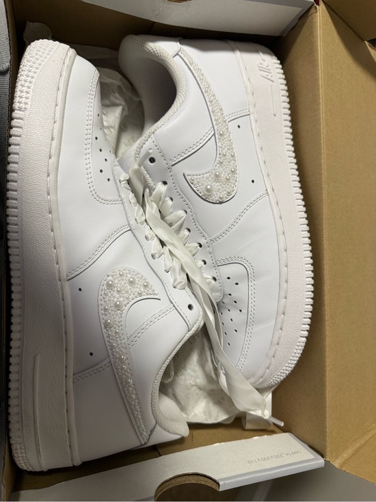 Nike Shoes - Nike Air Force 1’s White Pearl-Embellished